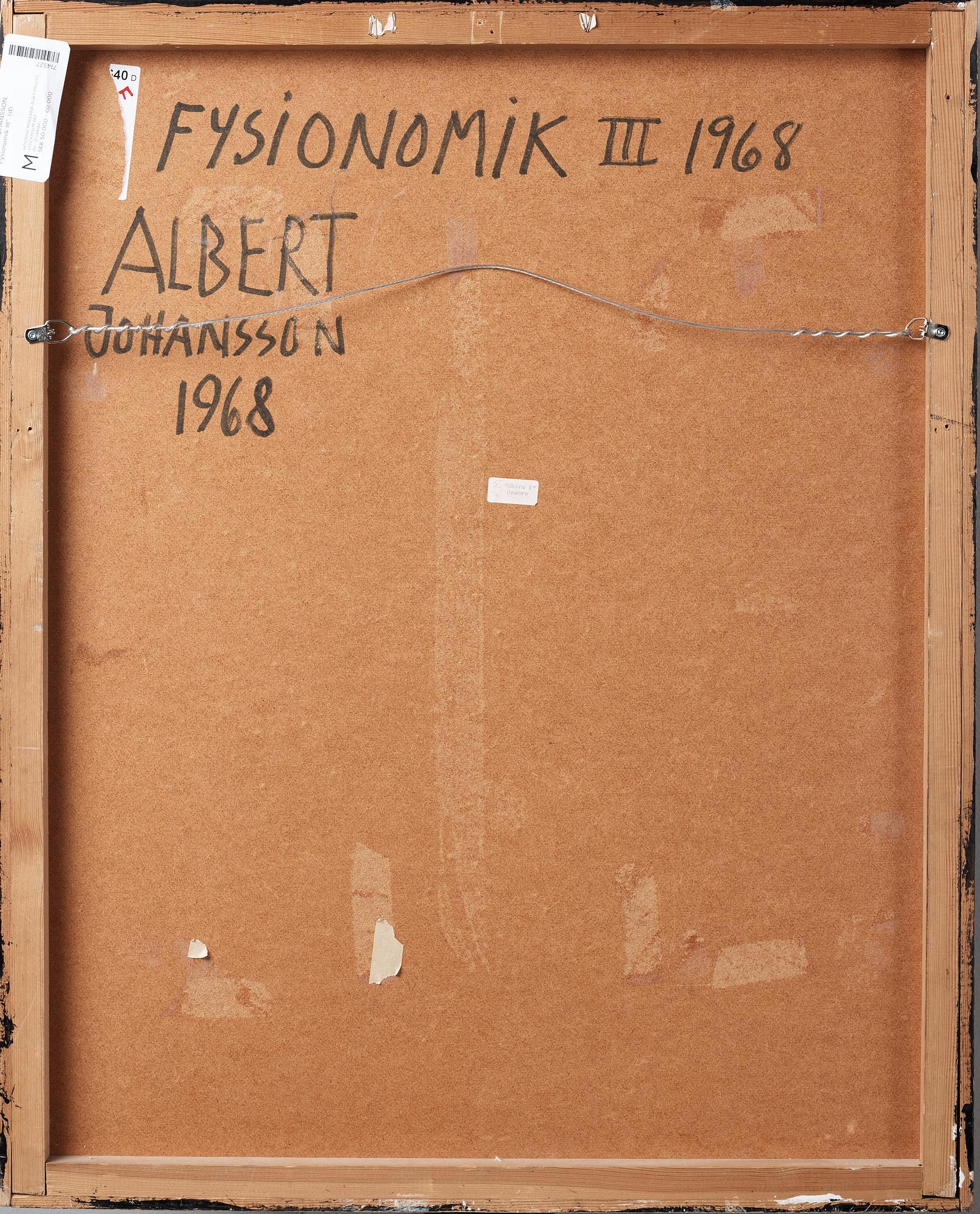 Albert Johansson, "Fysionomik III".