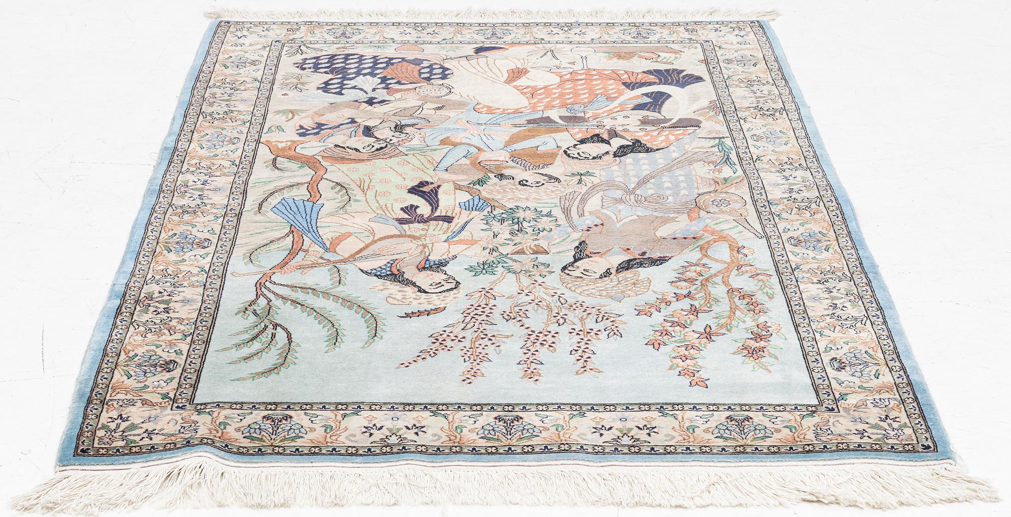 Matta, orientalisk, figural, ca 168 x 108 cm.