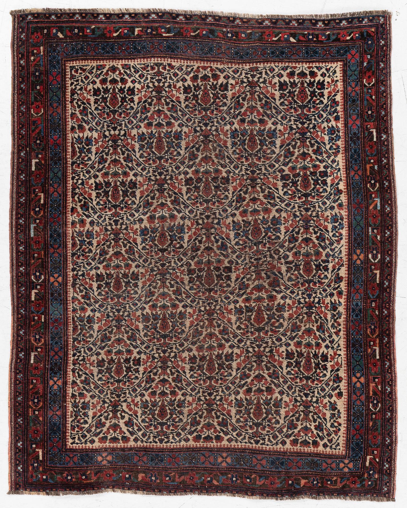 An antique Afshar rug, c. 153 x 124 cm.