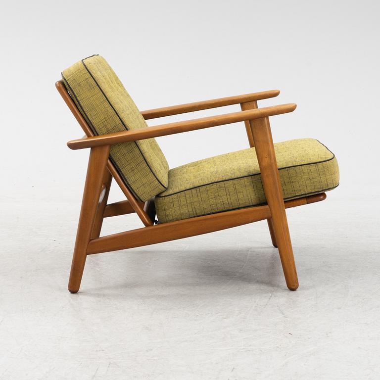 Hans J Wegner, a model 'GE233' teak easy chair, Getama, Gedsted, Denmark.