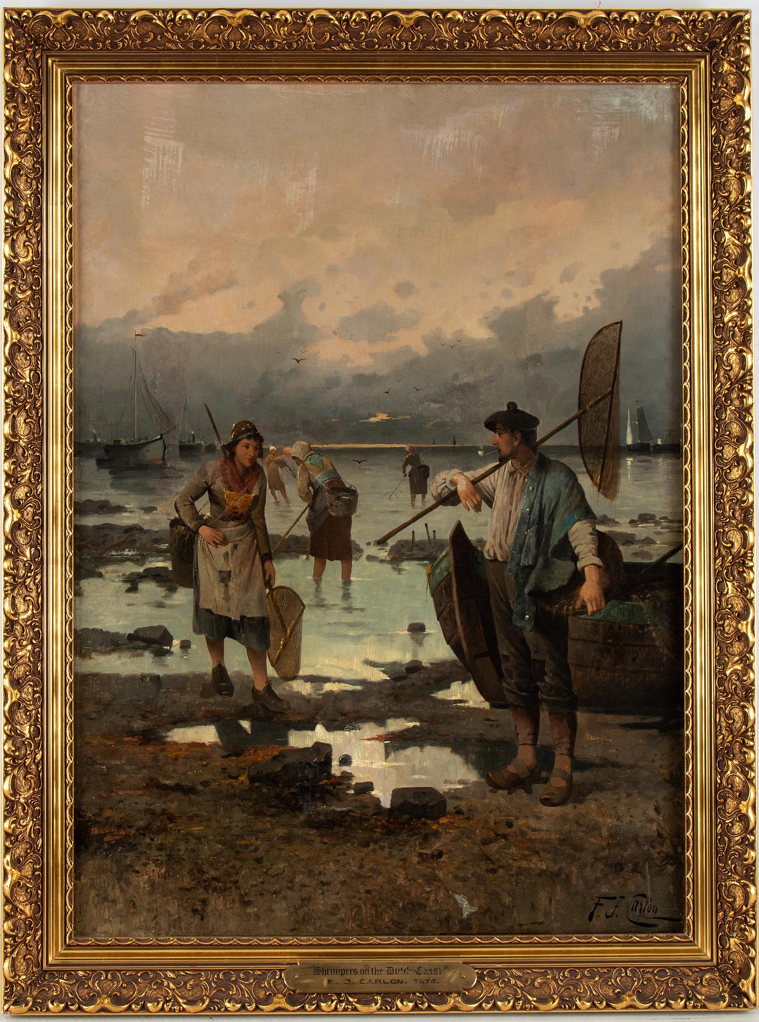 Unknown artist, 19th Century, oil on canvas, signed FJ Carlton.