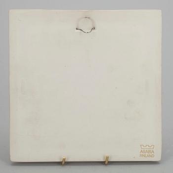 VÄGGPLATTA, keramik, Heljä Liukko-Sundström, Arabia Finland 1980-tal.