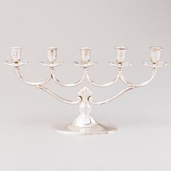 A silver candelabrum, Kultakeskus, Hämeenlinna, Finland 1974.