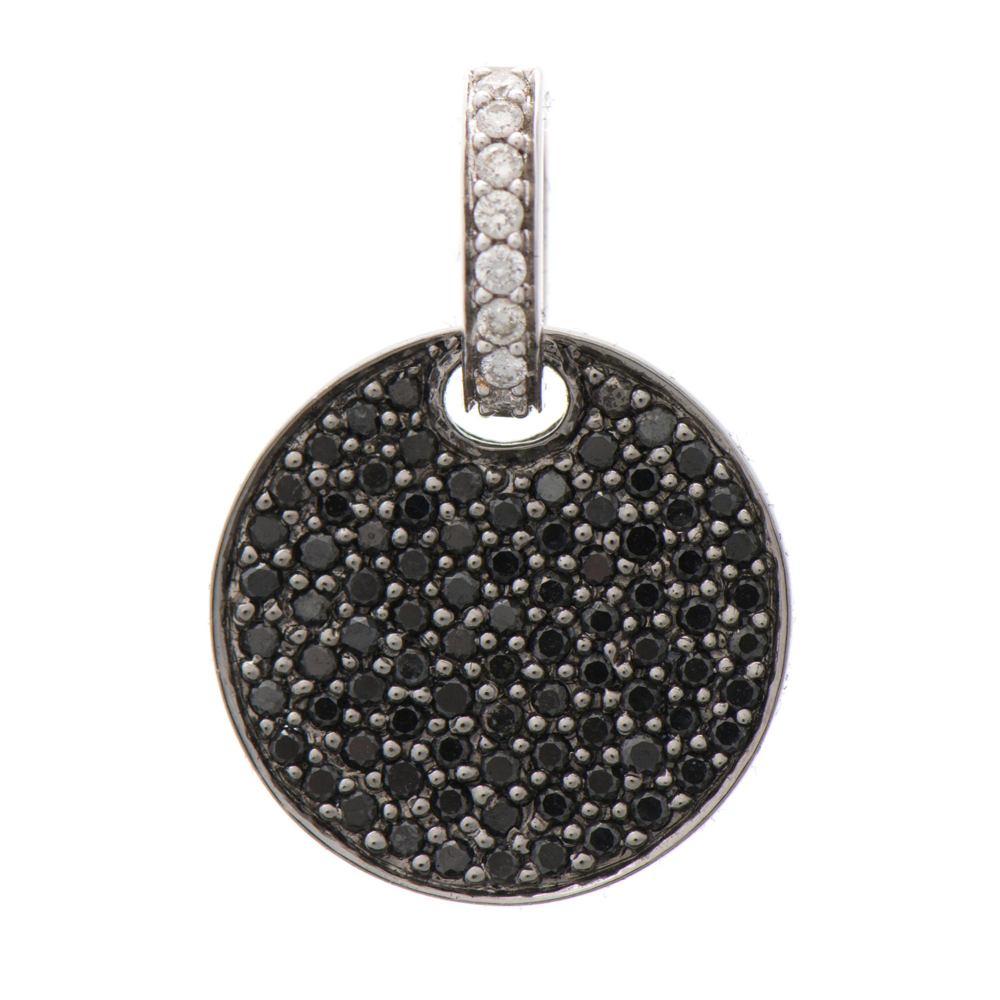 A PENDANT, brilliant cut black and colorless diamonds, 18K white gold. Tous, Spain.