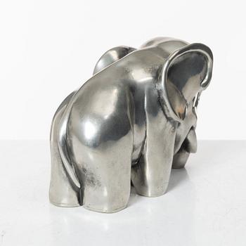 Björn Trägårdh, a model A 1734 pewter sculpture of an elephant, Firma Svenskt Tenn, Stockholm 1984.