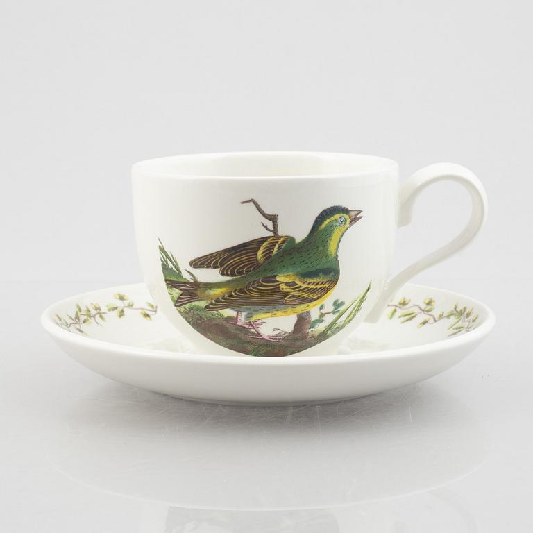 A 55-pieces dinner and coffee porcelain service, 'Birds of Britain', Portmeirion, England.