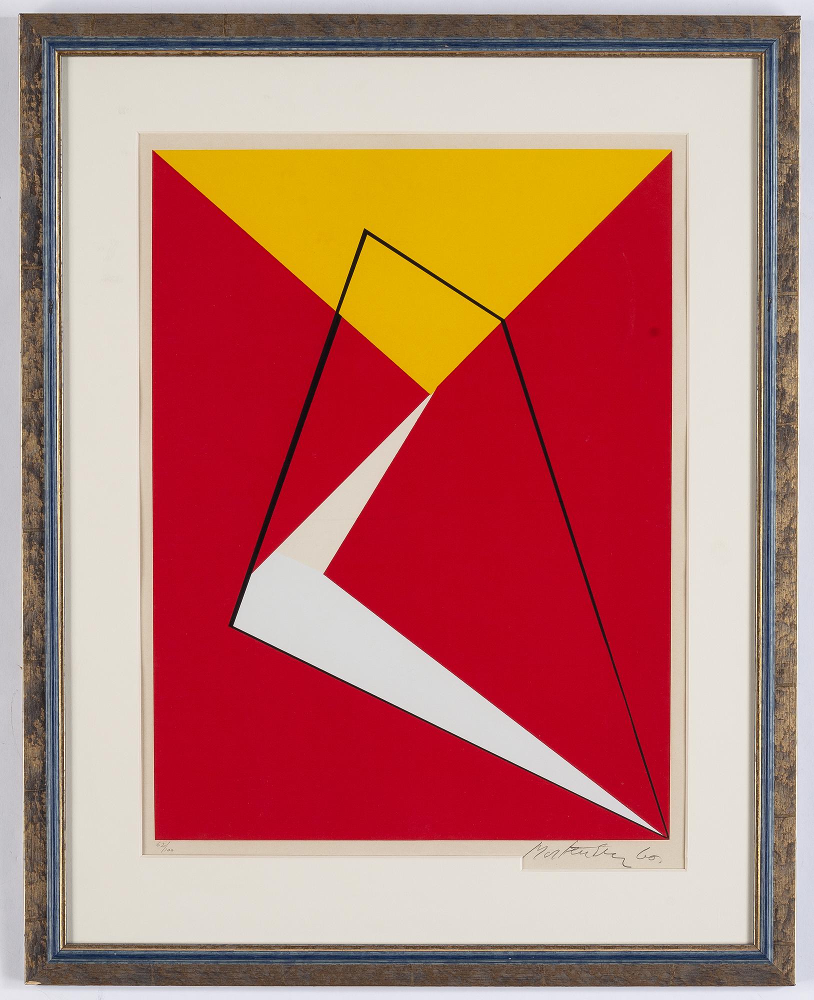 Richard Mortensen, seriegrafi, signerad 62/100.