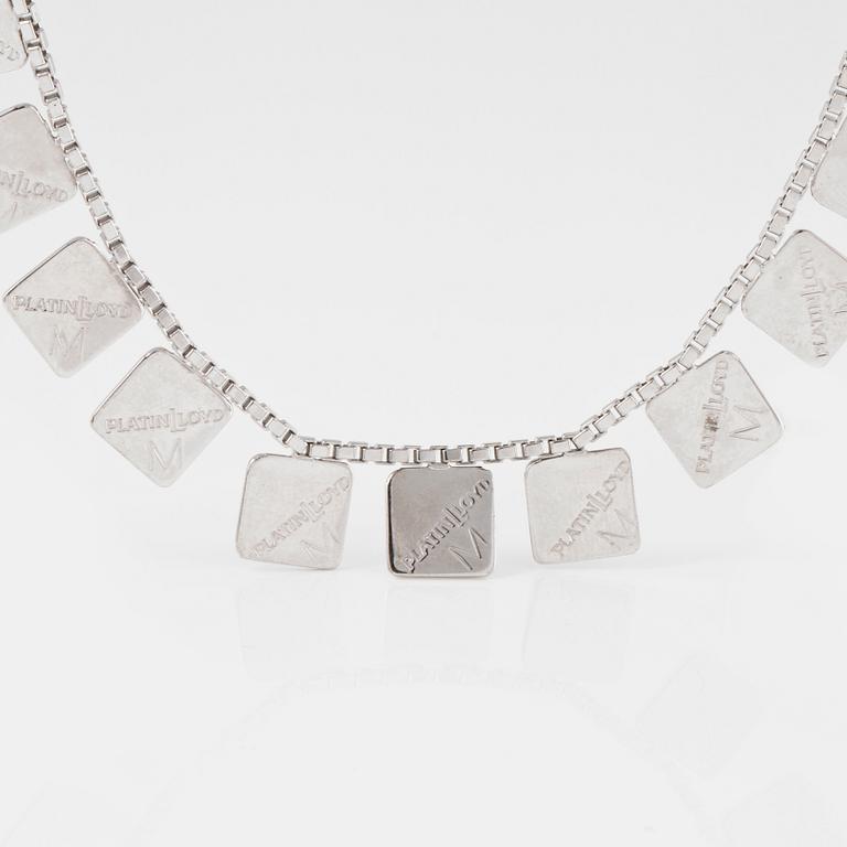 COLLIER, 18K vitguld, importstämplat. Vikt 22 gram.