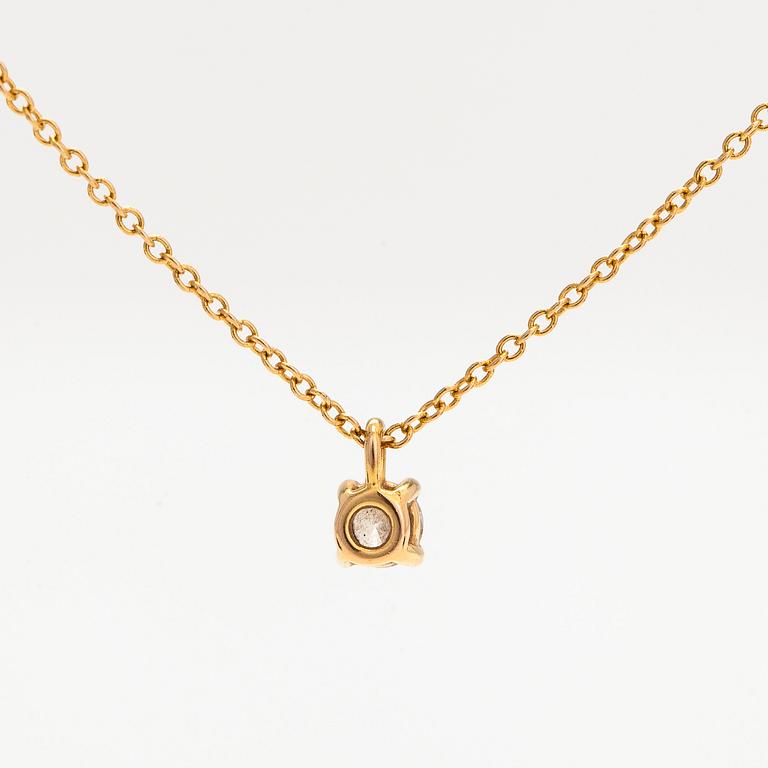 Tiffany & Co, halsband, 18K guld och diamant ca 0.17 ct.