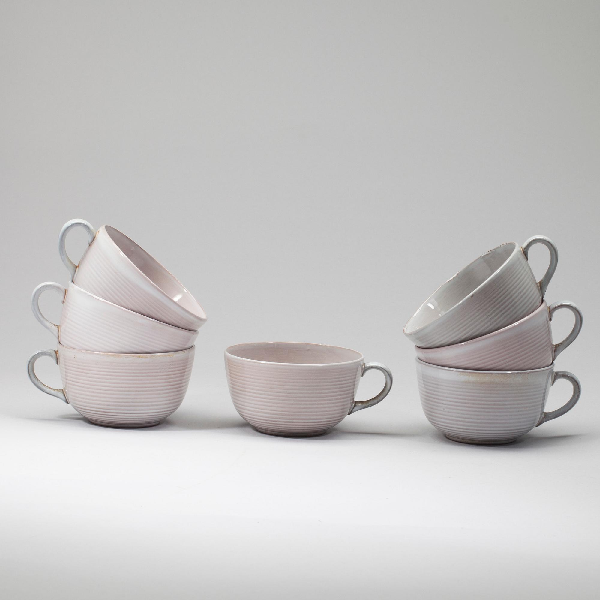 TESERVIS, 19 delar, keramik, Michael Schilkin, Arabia, Finland 1950-60-tal.