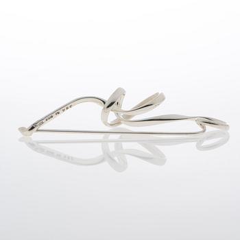 GEORG JENSEN, BROOCH, "Forget me knot", silver.