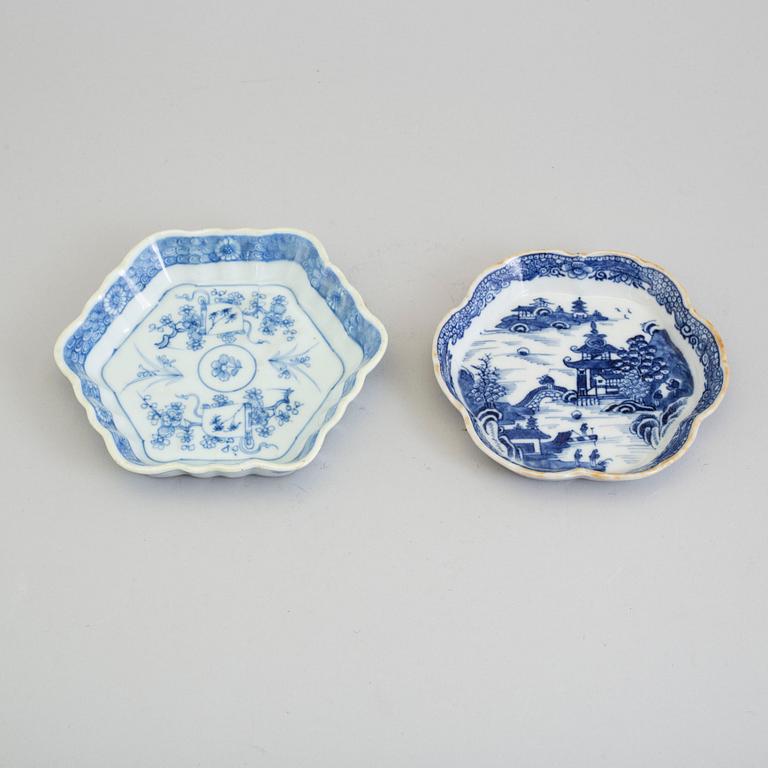 Two blue and white coasters, Qing dynasty, Qianlong (1736-95).