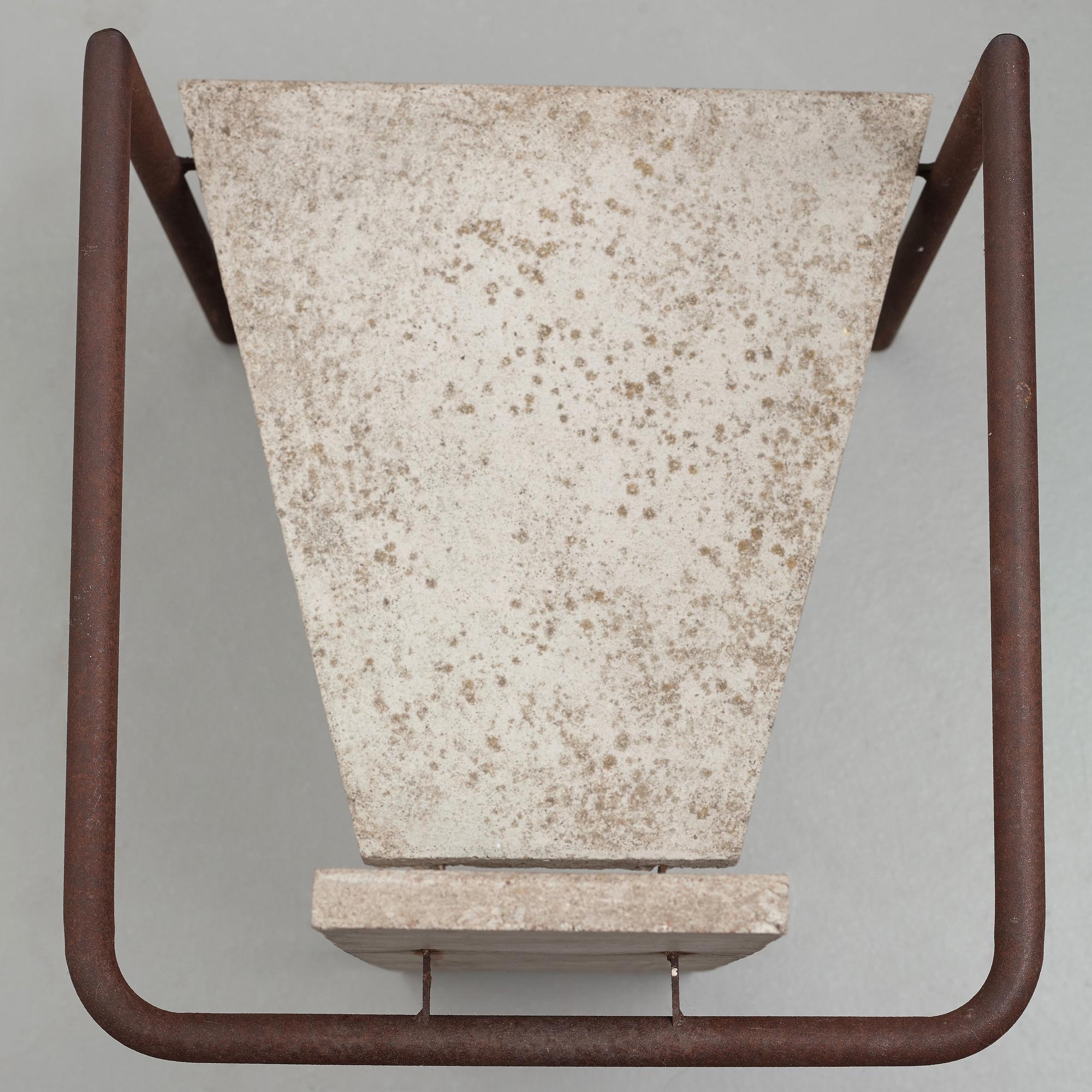 Jonas Bohlin, a "Concrete" armchair, Källemo, Värnamo, Sweden 1981.
