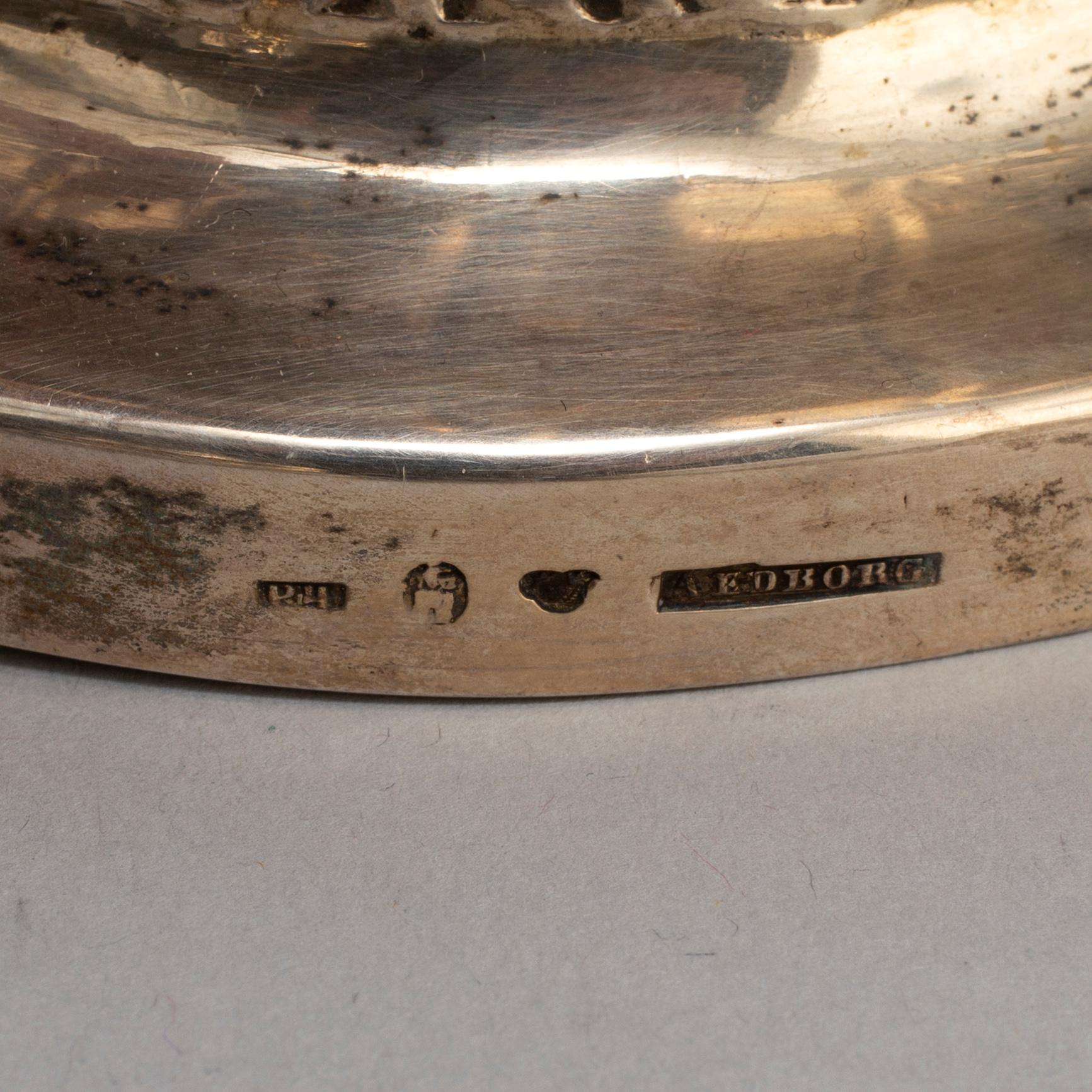 A Swedish 19th century silver coffee-pot, mark of Abraham Edborg, Jonkoping 1845.