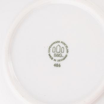 Kaffekoppar med fat, 8 delar, porslin, Bing & Grøndahl, Danmark.