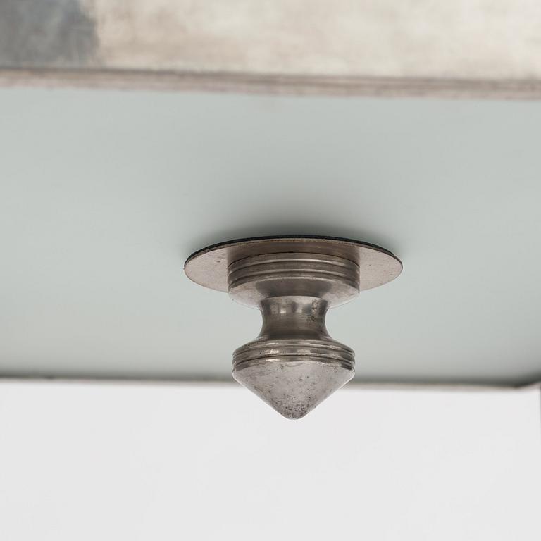 A Swedish Grace pewter ceiling light, probably by Guldsmedsaktiebolaget, Sweden 1920-30's.