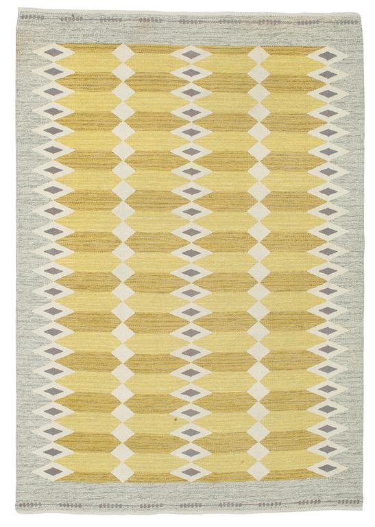 CARPET. Flat weave. 245,5 x 171 cm. Sweden around the mid 20th century.