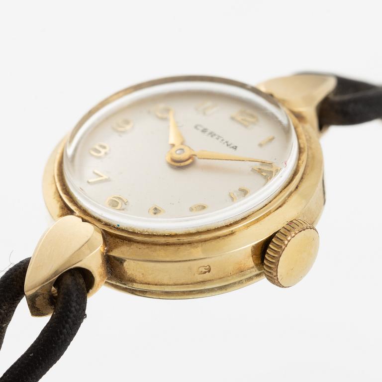 Certina, wristwatch, 14K gold, 20 mm.