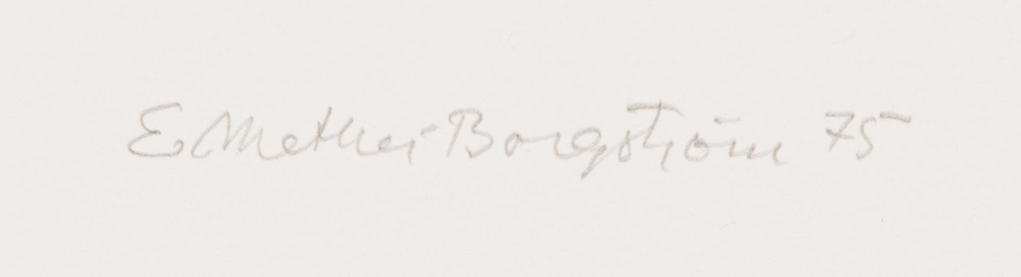Ernst Mether-Borgström, silkscreen, signerad och daterad -75, numrerad 39/90.