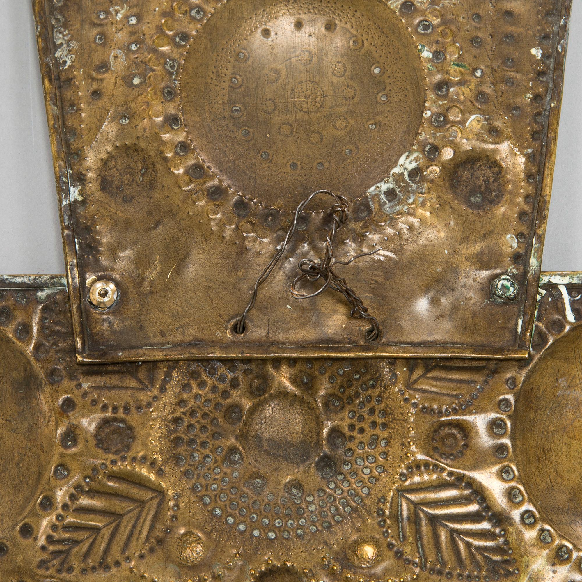 Vägglampetter, ett par, barockstil, 1800-tal.