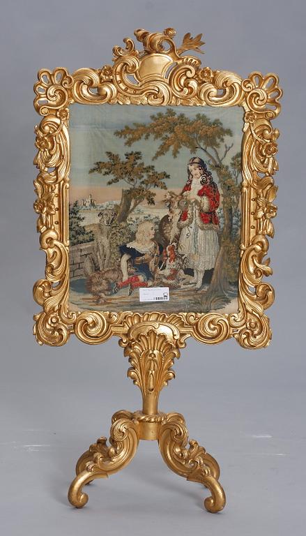 BRASSKÄRM, nyrokoko, 1800-talets andra hälft.