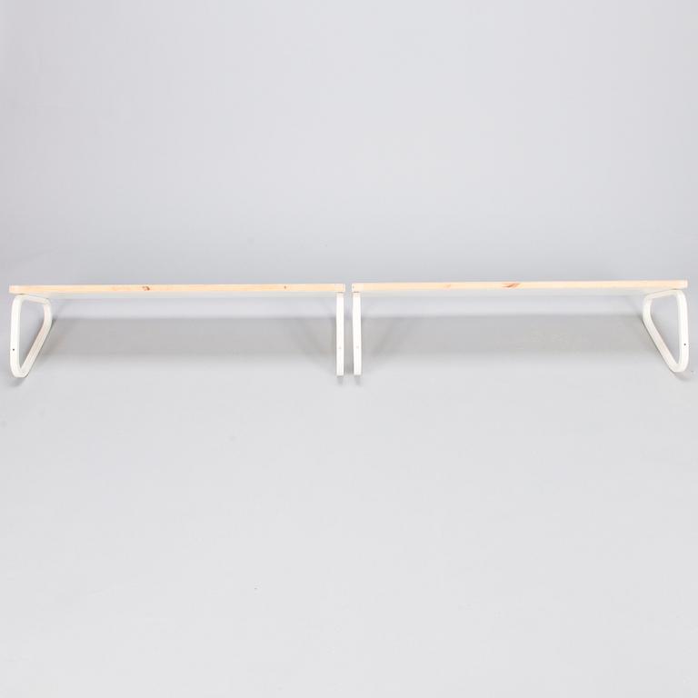 ALVAR AALTO,  Two late 20th century shelves for Artek.