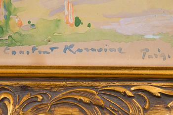 CONSTANTINE KOROVINE, akvarell och gouache, signerad Paris.
