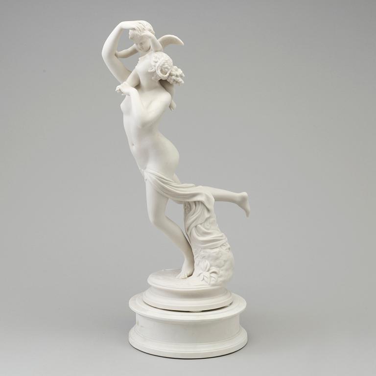 A parian sculpture with stand, Gustafsberg, 1920's.