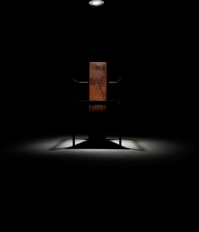 A Jonas Bohlin 'Iron Concrete' chair, Källemo AB, Värnamo 1987.