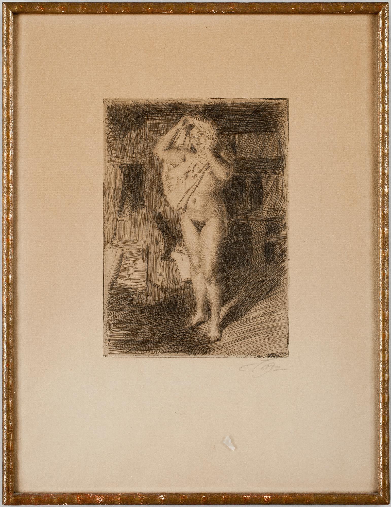 ANDERS ZORN, etsning, sign.