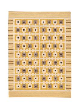 301. Berit Koenig, A carpet, "Tjuven i Bagdad, gul", flat weave, ca 238,5 x 177 cm, signed SH BK.