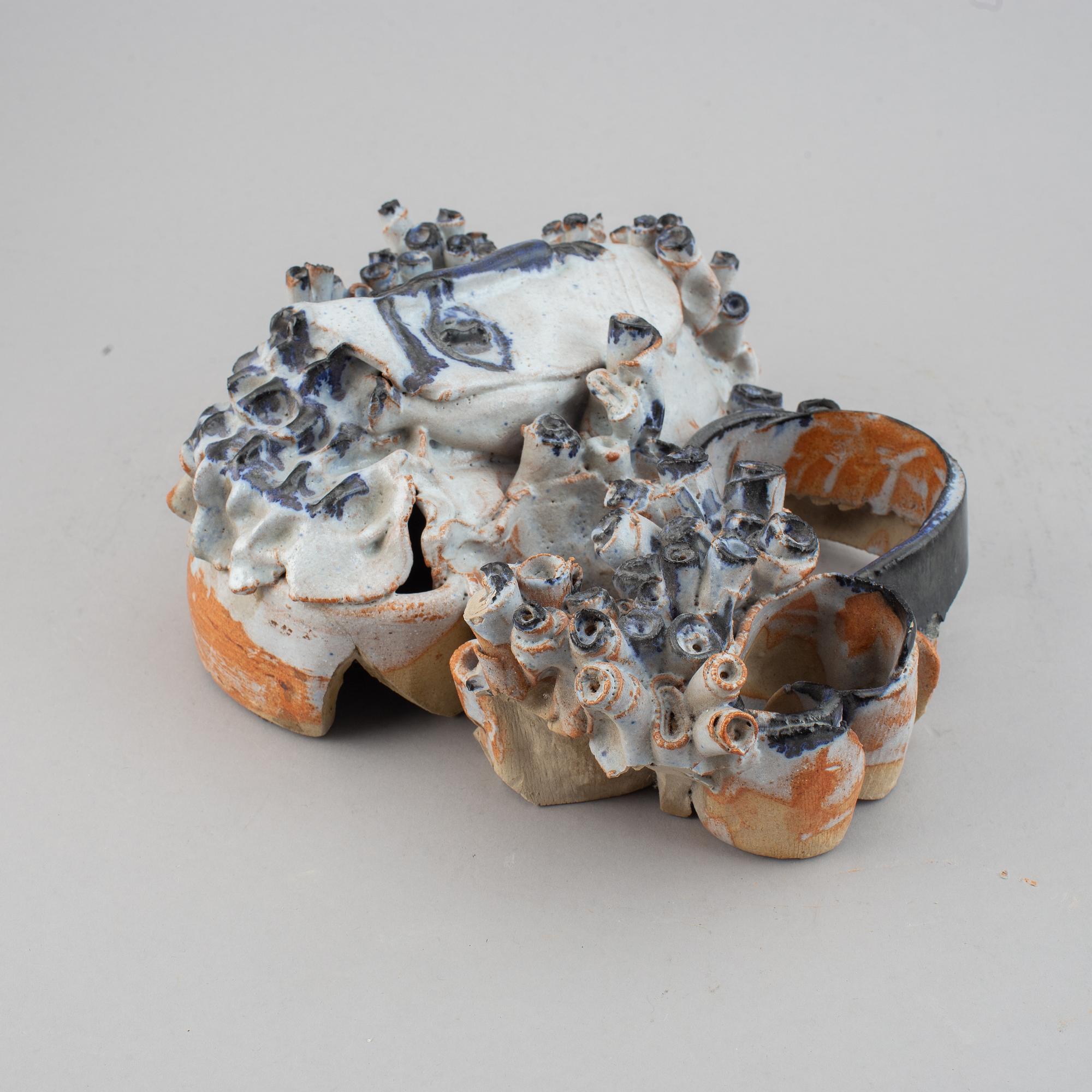 Hertha Hillfon, a ceramic wall sculpture, signed.