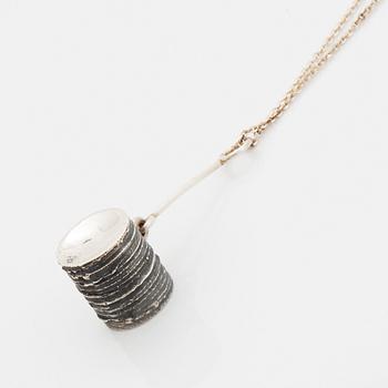 Jorma Laine, pendant with a chain, silver.