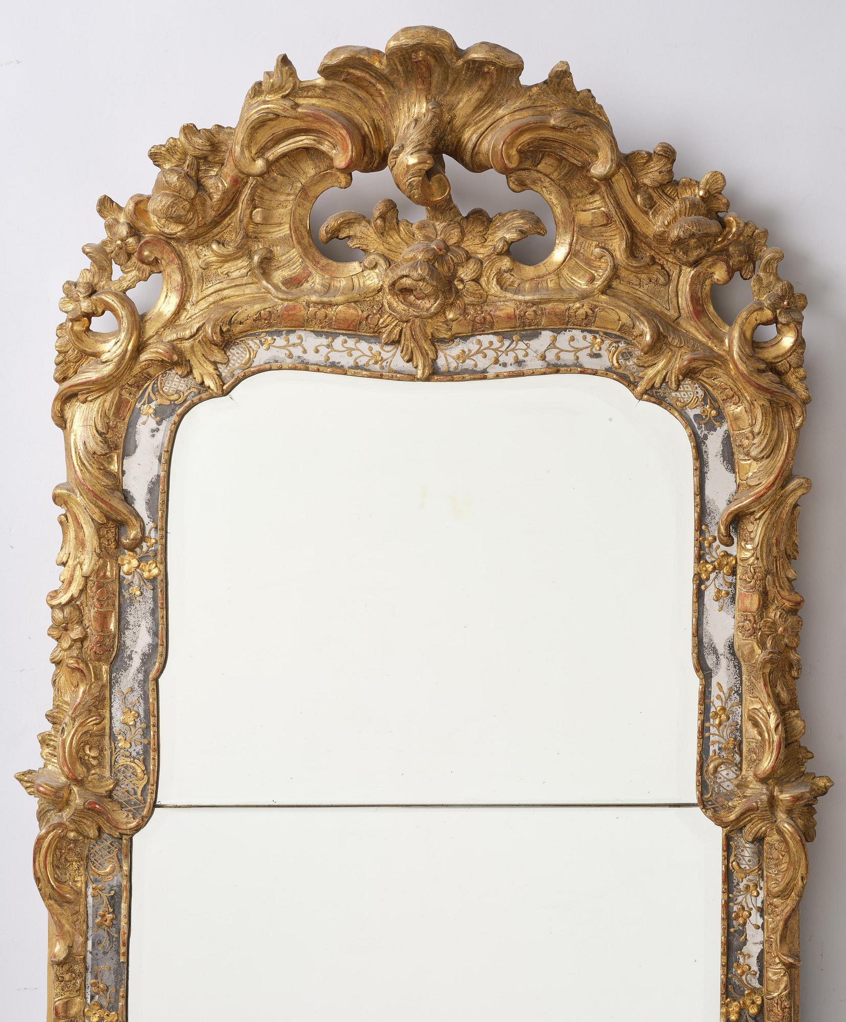 A Swedish Rococo mirror.