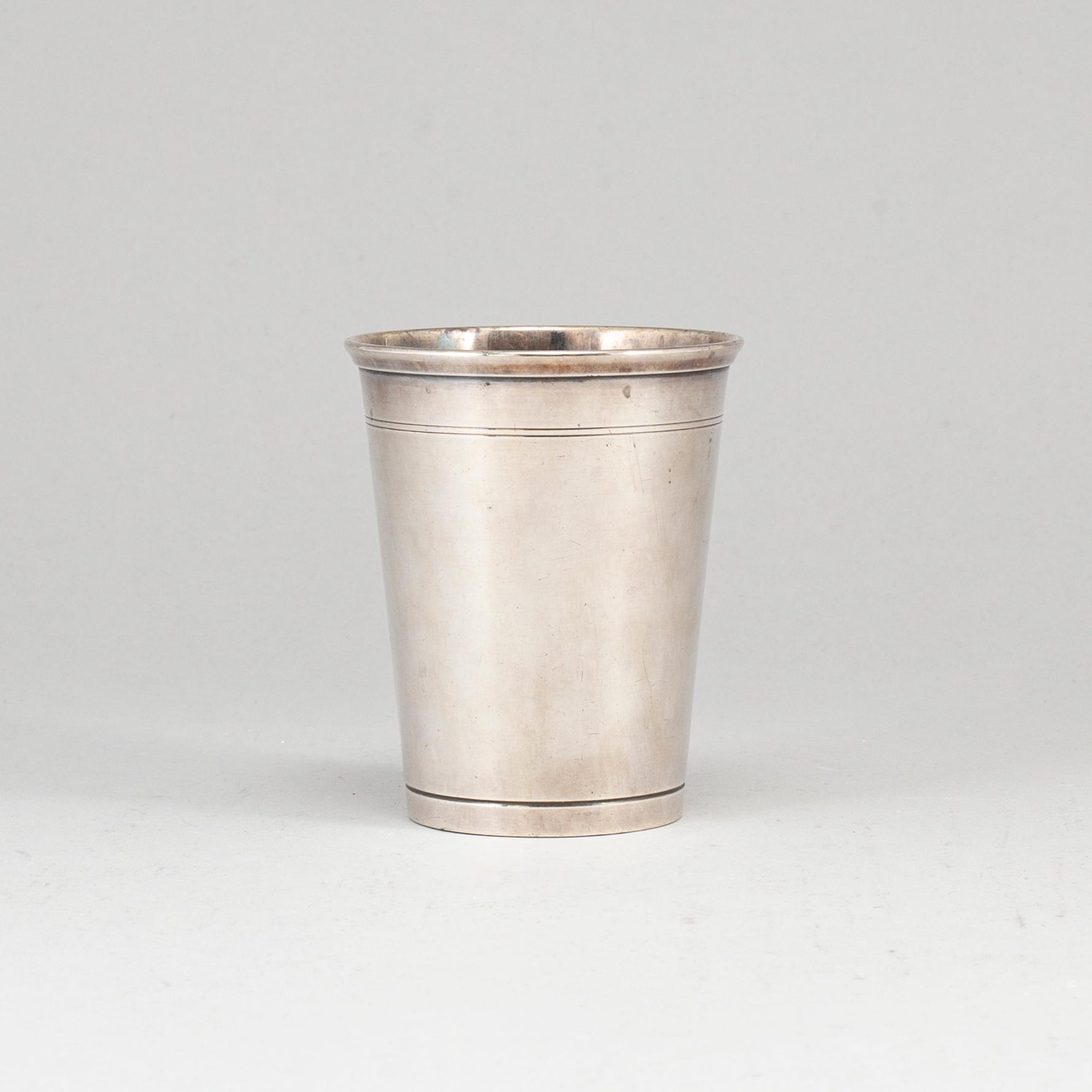 A Swedish 20th century silver vase/beaker, mark of WA Bolin, Stockholm 1964.