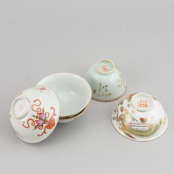 SKÅLAR, 15 stycken, porslin. Kina, 1900-tal.