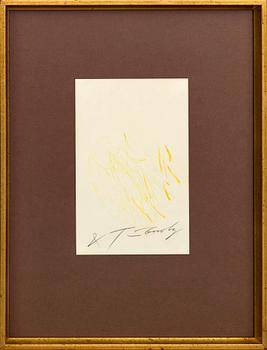 JEAN TINGUELY, "automatic drawing", signed.