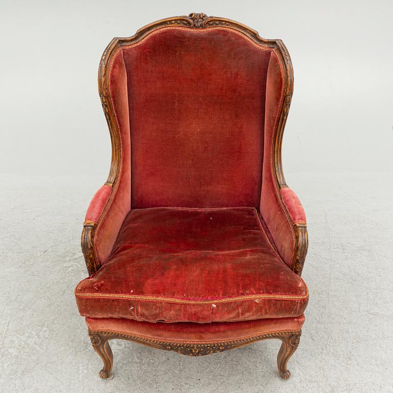 A Rococo style armchair, early 20th Century.