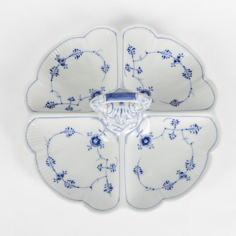 A 'Blue Fluted Plain' porcelain cabaret, Royal Copenhagen, model 2130, post 1923.