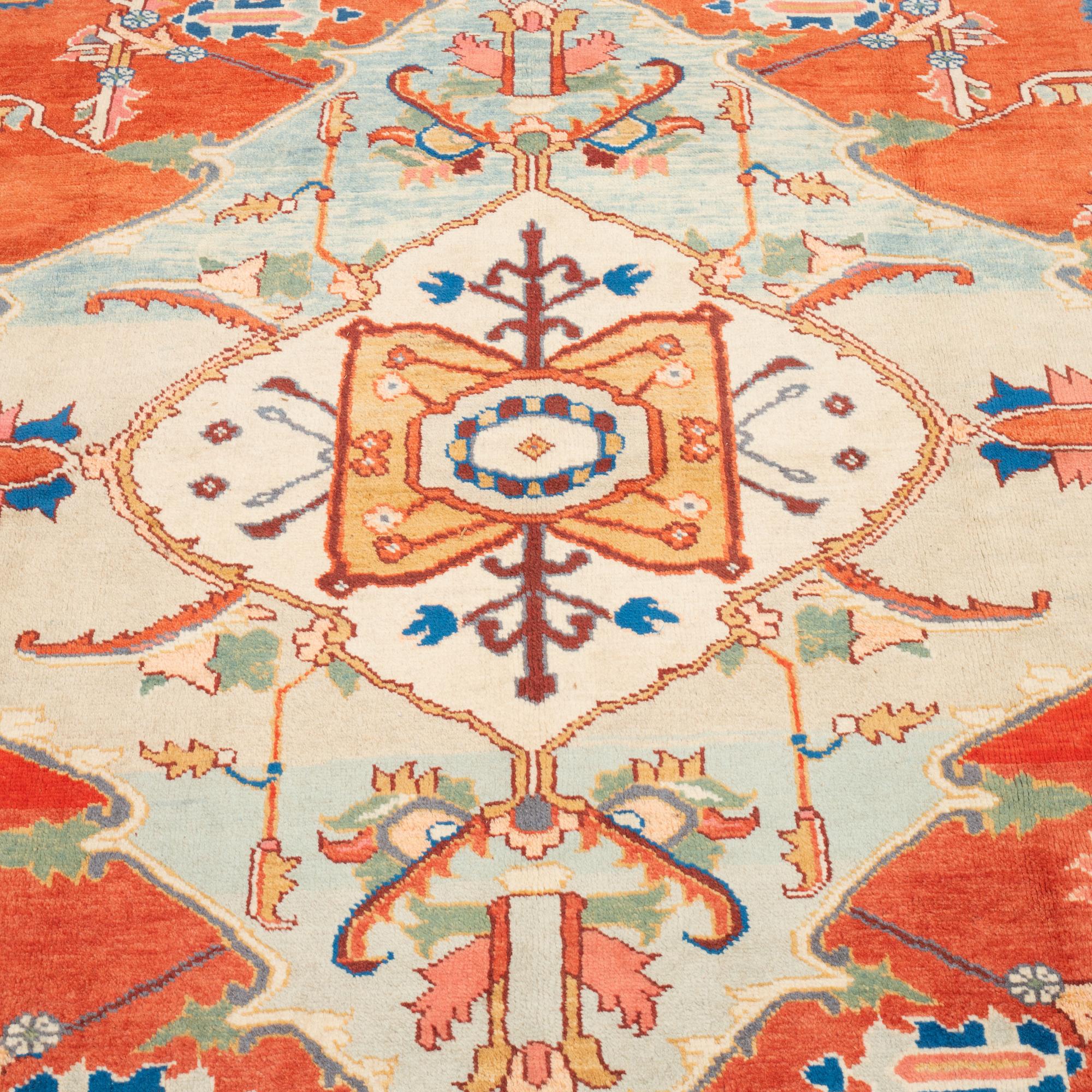 Matta, Västpersisk, Heriz-mönster, ca 380 x 301 cm.