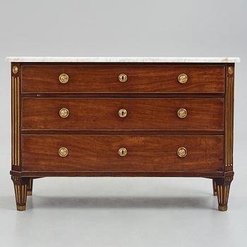 A late Gustavian commode, Stockholm, second part of the 18th century.