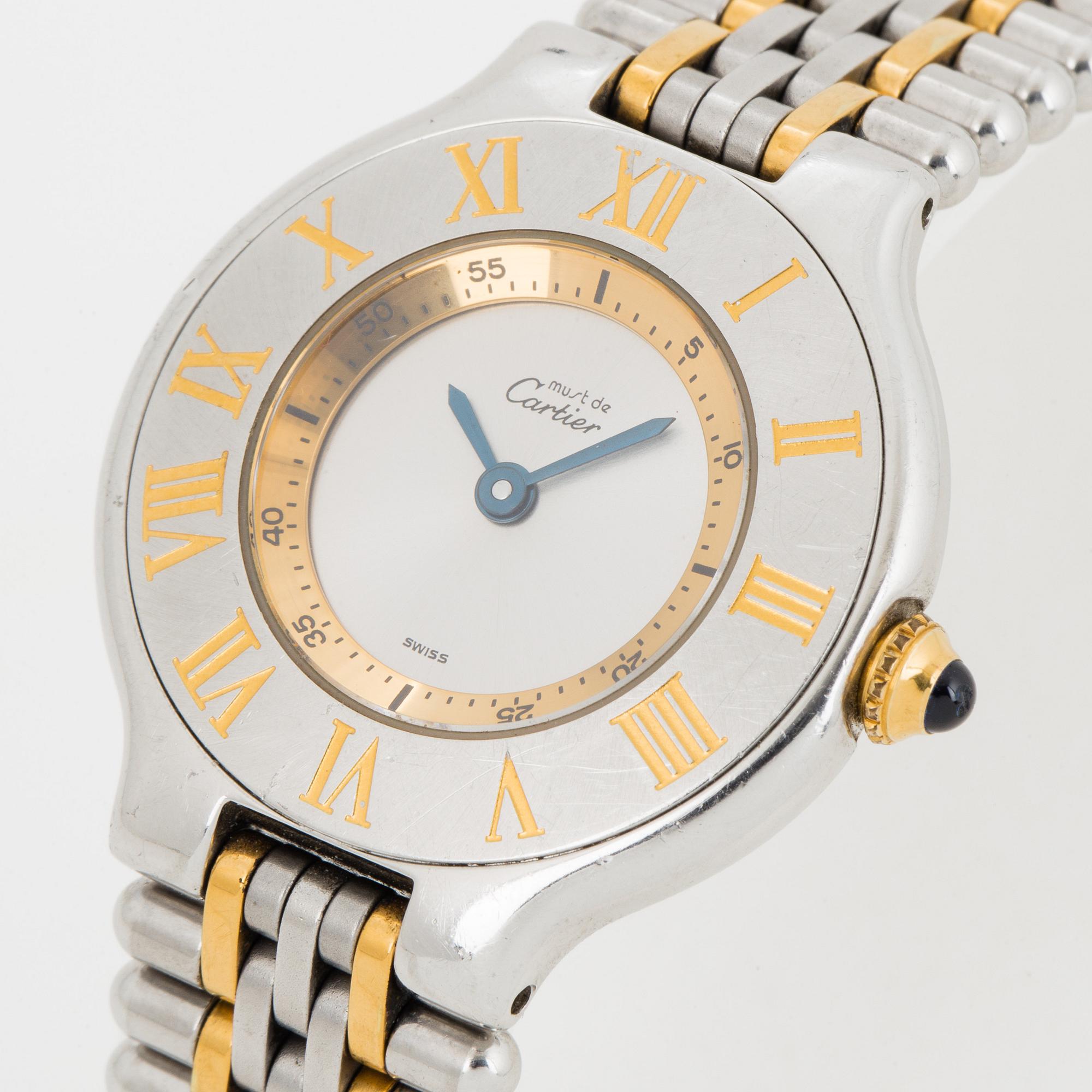 must de CARTIER, Must 21, wristwatch, 28 mm.