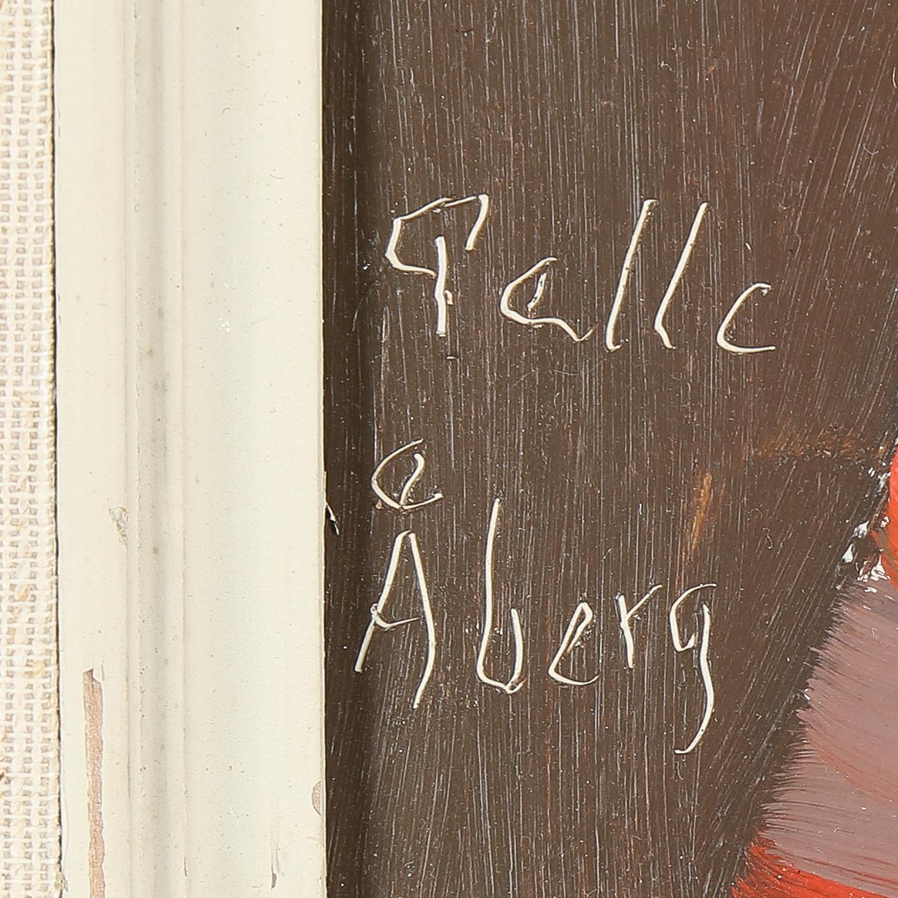 PELLE ÅBERG, olja på pannå, signerad.