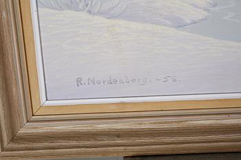 UNKNOWN ARTIST, oil on panel, signed R Nordenberg and dated -56.
