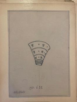 Edward Hald, a pair of wall sconces model "HD 622", Orrefors, 1930s.