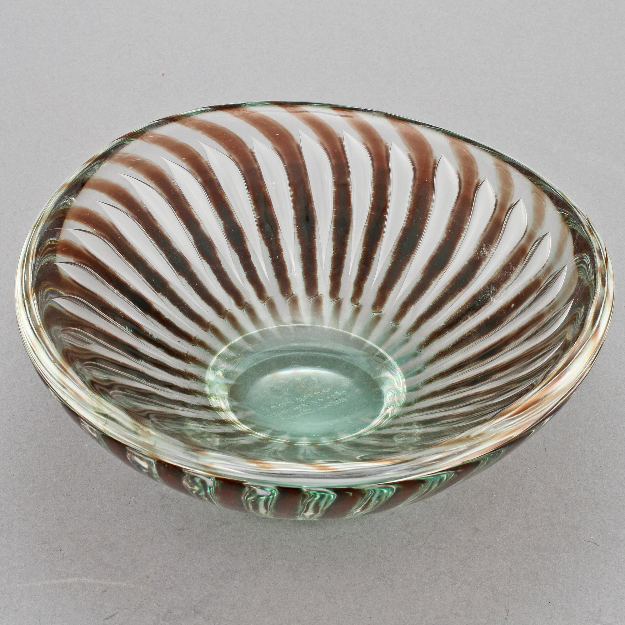 SKÅL, glas, "Ariel", Edvin Öhrström, Orrefors, sign.