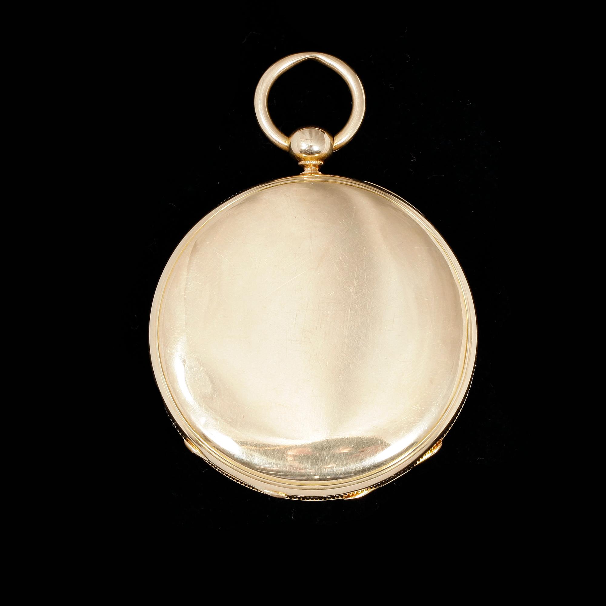 FICKUR, 2 boetter 18k guld, Anders Wilhelm Åberg, Stockholm, 1847.