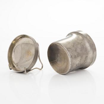 Bertel Gardberg, a lidded pewter jar, Hopeatehdas Oy, Helsinki.