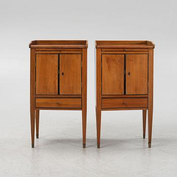 Pair of bedside tables / chamber pots, Gustavian style, circa 1900.