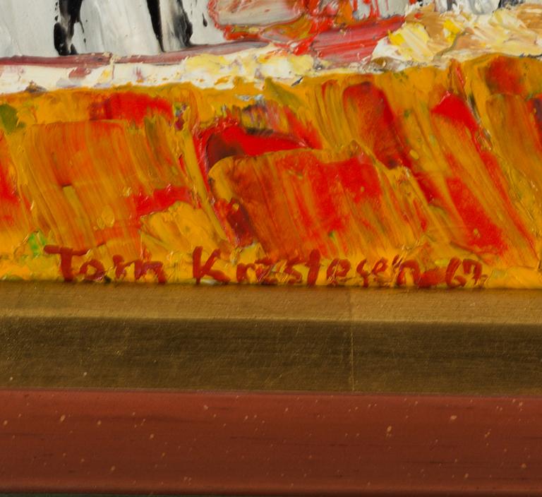 TOM KRESTESEN, oil on panel, signed and dated -67.